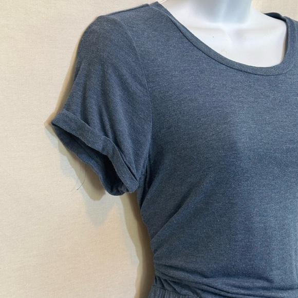 C-51 32 Degrees Cool Blue Short Sleeve Elastic Waist MIDI Dress Size S - Picture 7 of 14